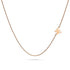 Bold Alphabet Letter Initial Charm Necklace in Rose Gold Tone